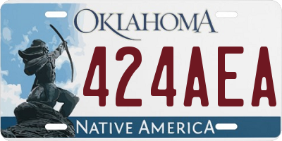 OK license plate 424AEA
