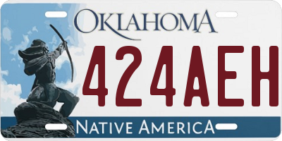 OK license plate 424AEH