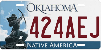 OK license plate 424AEJ