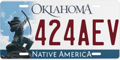 OK license plate 424AEV