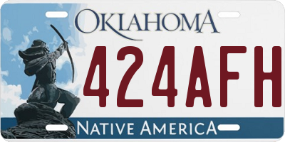 OK license plate 424AFH