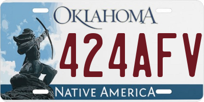 OK license plate 424AFV