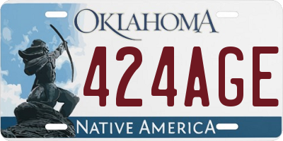 OK license plate 424AGE