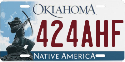 OK license plate 424AHF