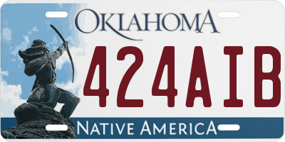 OK license plate 424AIB