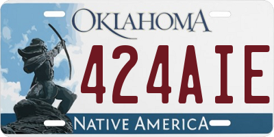 OK license plate 424AIE