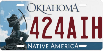 OK license plate 424AIH
