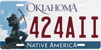 OK license plate 424AII