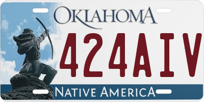OK license plate 424AIV