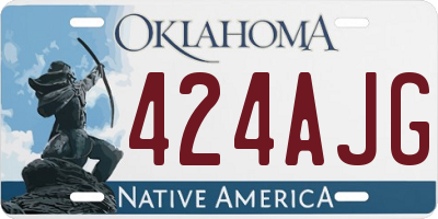 OK license plate 424AJG
