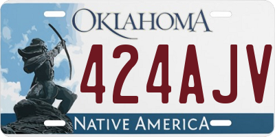 OK license plate 424AJV