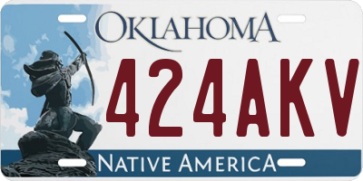 OK license plate 424AKV