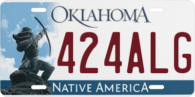 OK license plate 424ALG