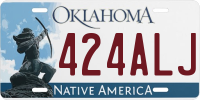 OK license plate 424ALJ