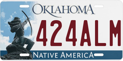 OK license plate 424ALM