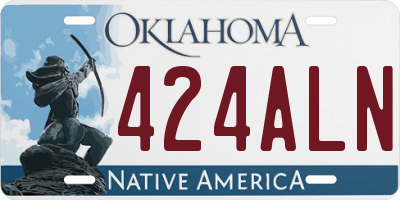 OK license plate 424ALN