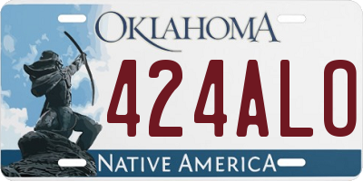 OK license plate 424ALO