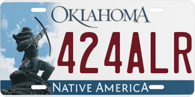 OK license plate 424ALR