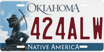 OK license plate 424ALW