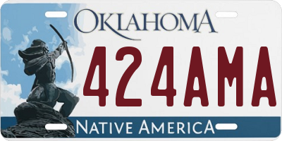 OK license plate 424AMA