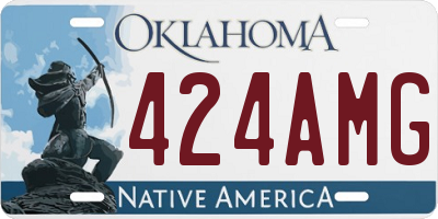 OK license plate 424AMG