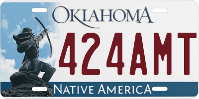 OK license plate 424AMT