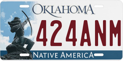 OK license plate 424ANM