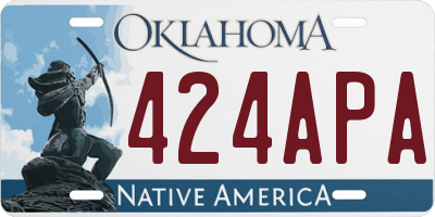 OK license plate 424APA