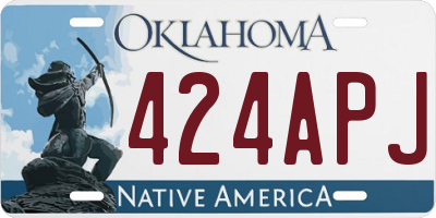 OK license plate 424APJ