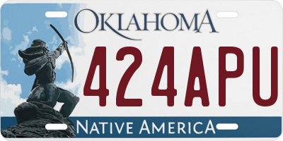 OK license plate 424APU