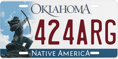OK license plate 424ARG