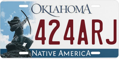 OK license plate 424ARJ