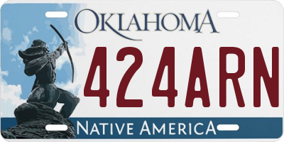 OK license plate 424ARN