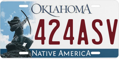 OK license plate 424ASV