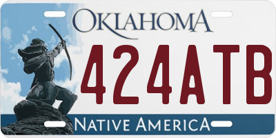 OK license plate 424ATB