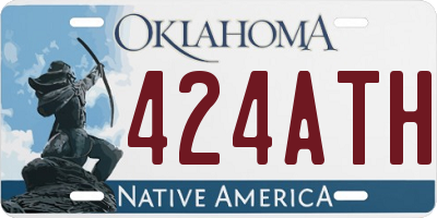 OK license plate 424ATH