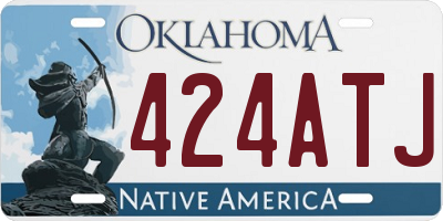 OK license plate 424ATJ