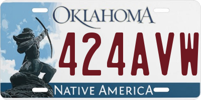 OK license plate 424AVW