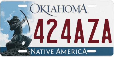 OK license plate 424AZA