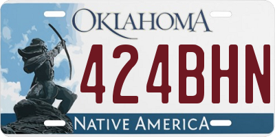 OK license plate 424BHN