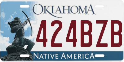 OK license plate 424BZB