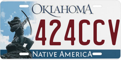 OK license plate 424CCV