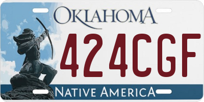 OK license plate 424CGF