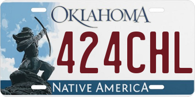 OK license plate 424CHL
