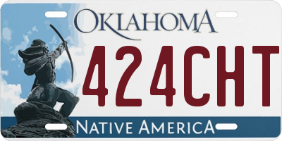 OK license plate 424CHT