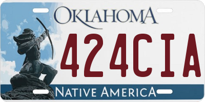 OK license plate 424CIA