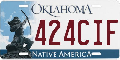 OK license plate 424CIF
