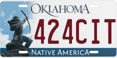 OK license plate 424CIT
