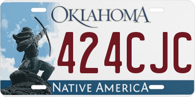 OK license plate 424CJC