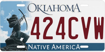 OK license plate 424CVW